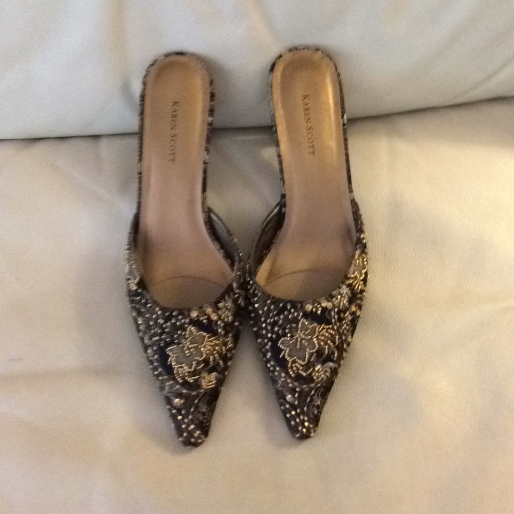 Karen Scott embellished heels
